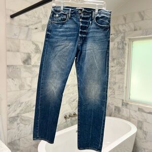 Frame Denim Women’s Straight Leg Washed Blue Jeans